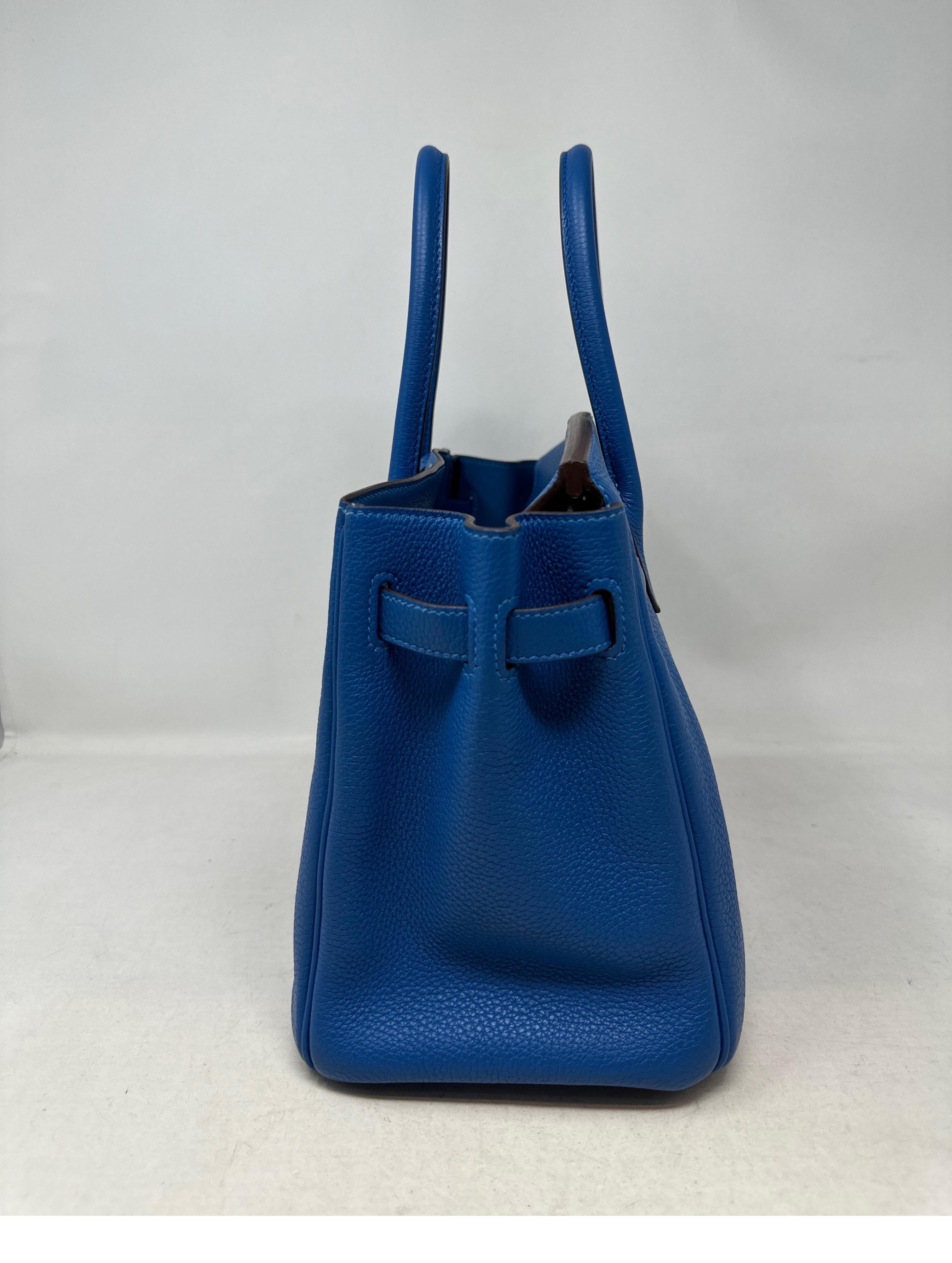 Hermes Blue Mykonos Birkin 30 Bag 1