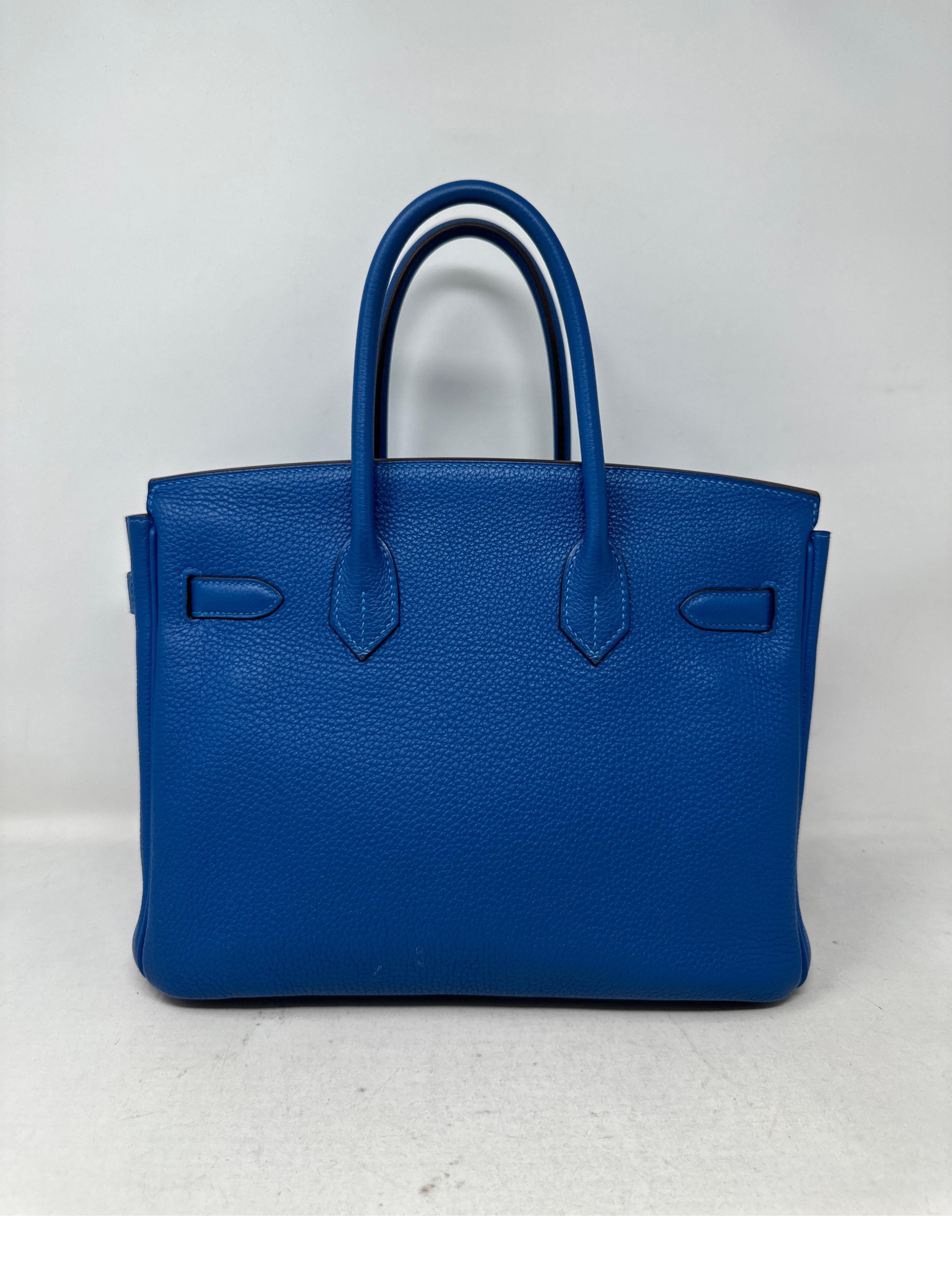 Hermes Blue Mykonos Birkin 30 Bag 2