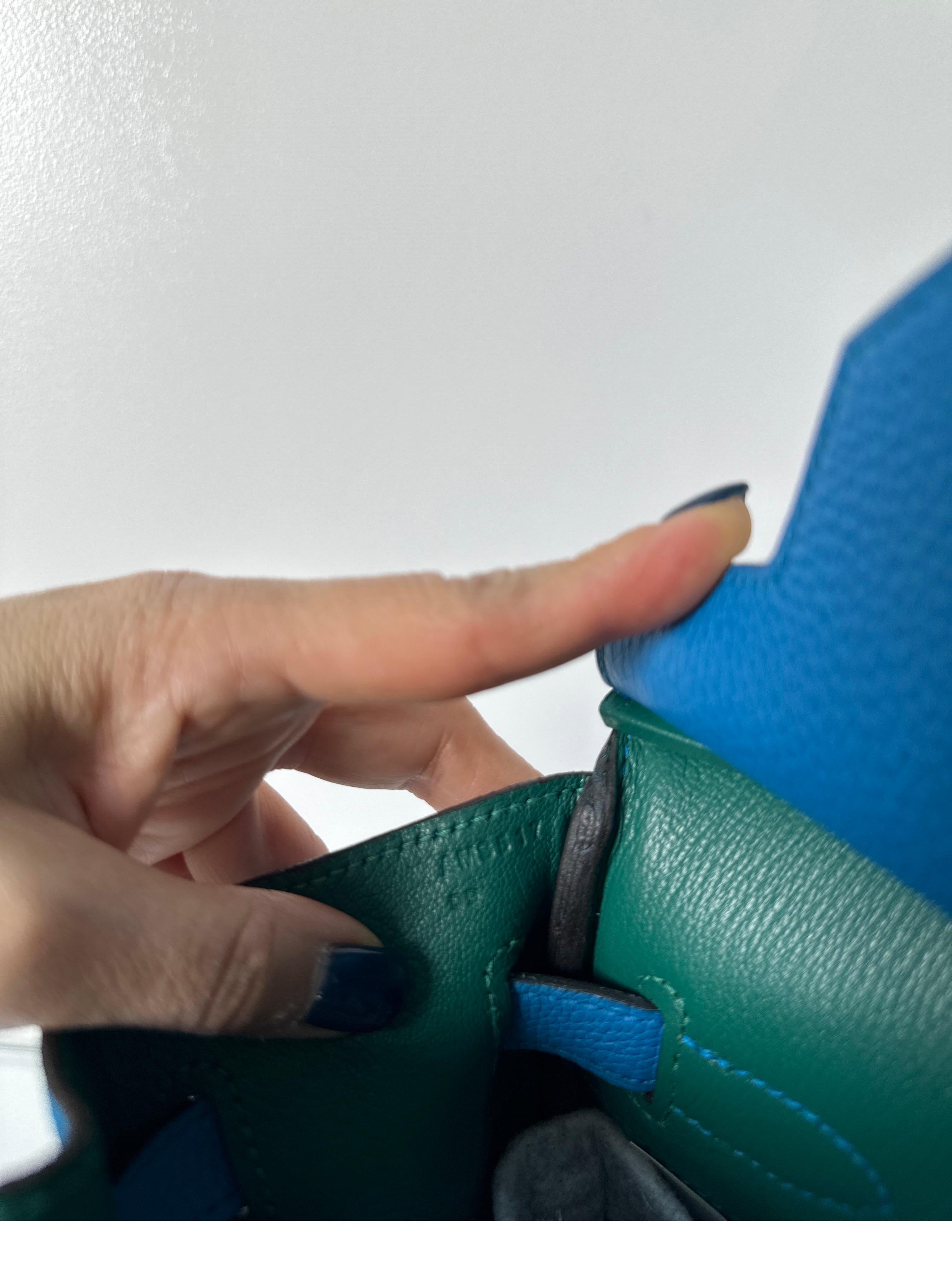 Sac Hermes Birkin 35 bleu Zanzibar 11