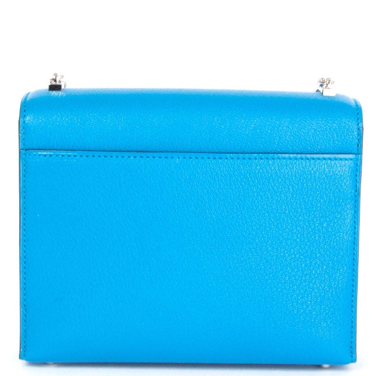 HERMES blue Frida Mysore leather VERROU CHAINE MINI Shoulder Bag at 1stDibs