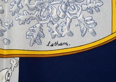 Hermès Blue Neige d'Antan Silk Scarf
