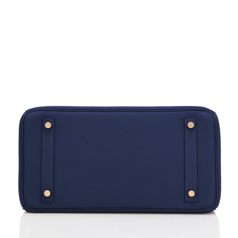 Hermès 24/24 29 Deep Blue Togo and Indigo, Bosphore Swift Palladium  Hardware Bag For Sale at 1stDibs