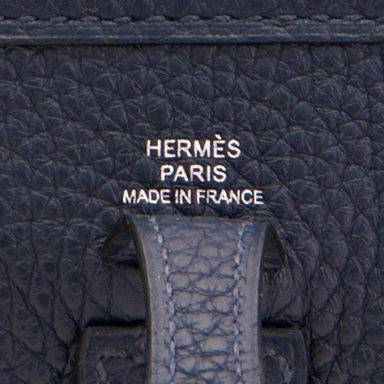 Hermes City ​​Slide Mm Shoulder Bag Leather Mens Bleu Nui Navy
