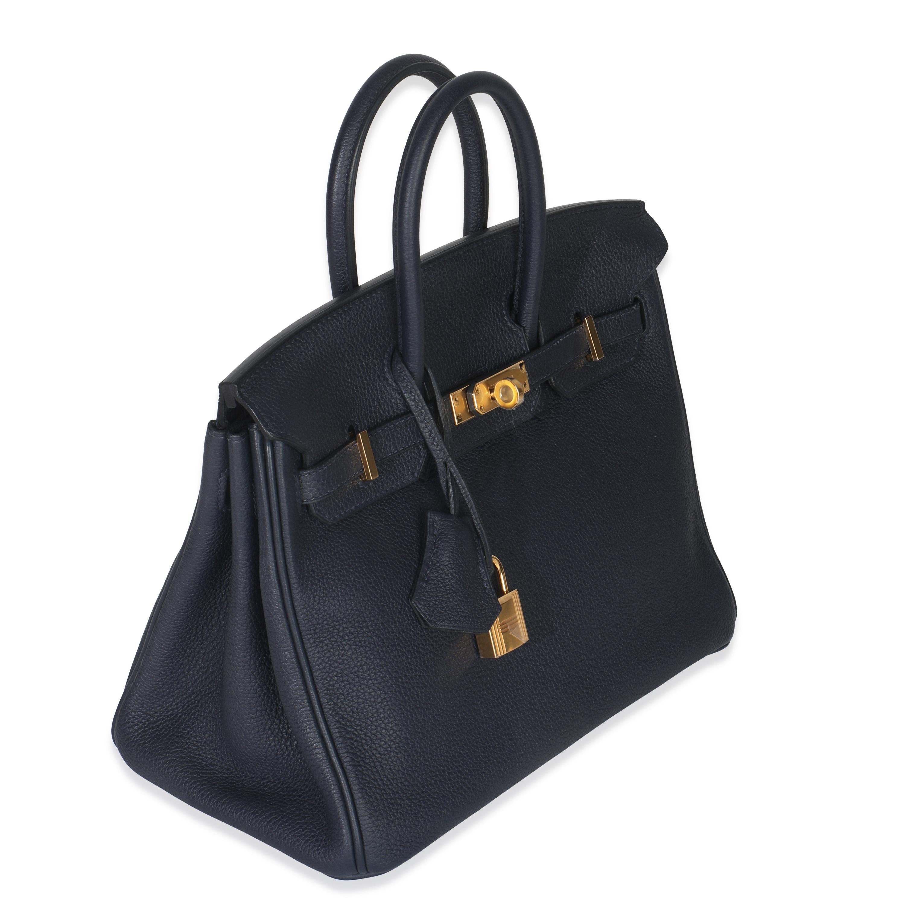 Hermès Blue Nuit Togo Birkin 25 GHW (Schwarz) im Angebot