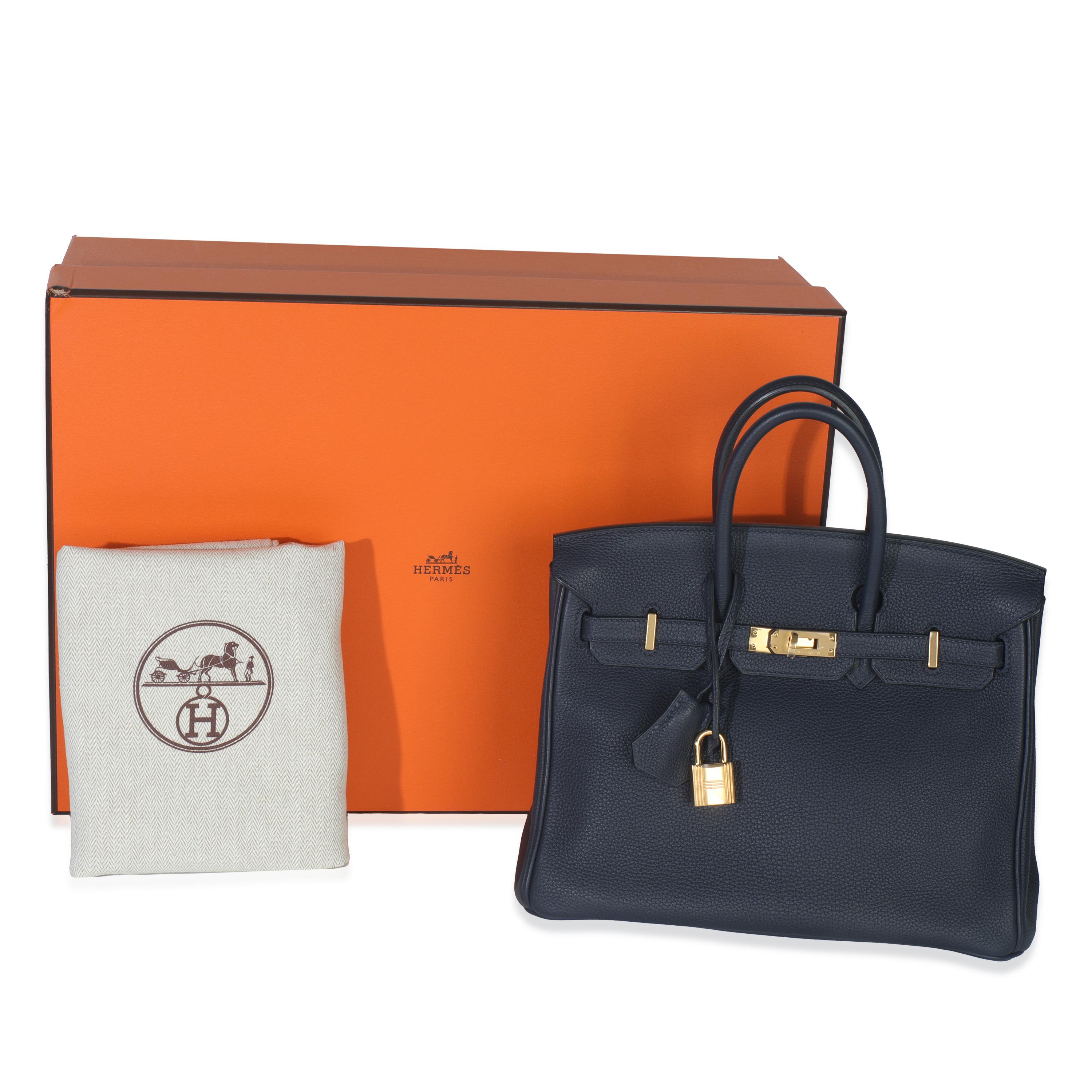 Hermès Blue Nuit Togo Birkin 25 GHW im Angebot 1