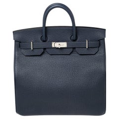 Hermès - Sac Birkin 40 bleu nude en cuir Togo plaqué palladium HAC