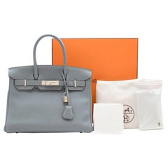 Hermes Blue Orage Togo Leather 30cm Birkin