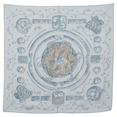 Hermès Blue Ors Nomades Silk Scarf