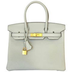 Hermes Blue Pale Birkin 30cm Gold Hardware Clemence at 1stDibs  blue pale  hermes, hermes birkin baby blue, hermes birkin light blue