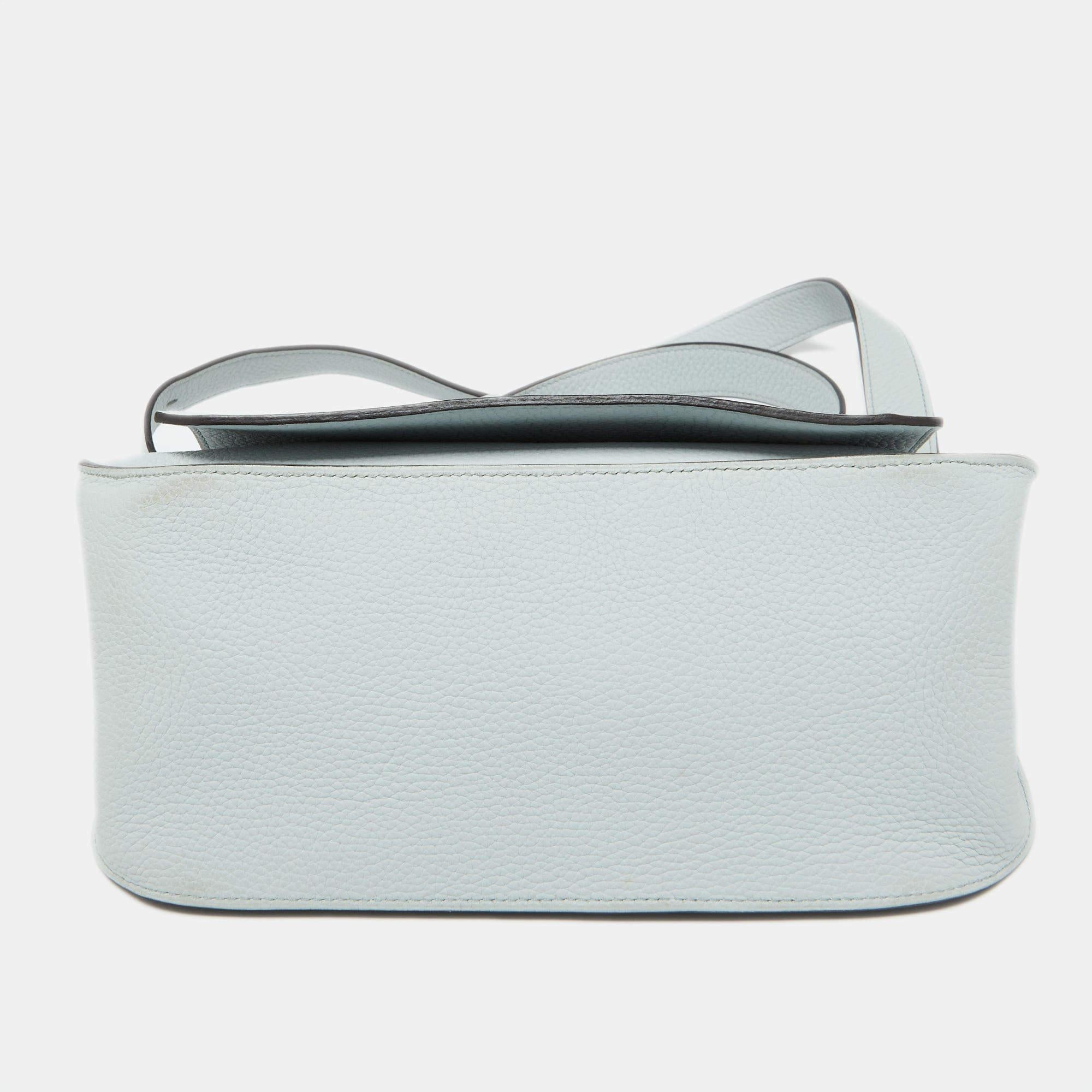 Hermès Blue Pale Taurillon Clemence Leather Palladium Finish Jypsiere 28 Bag 3