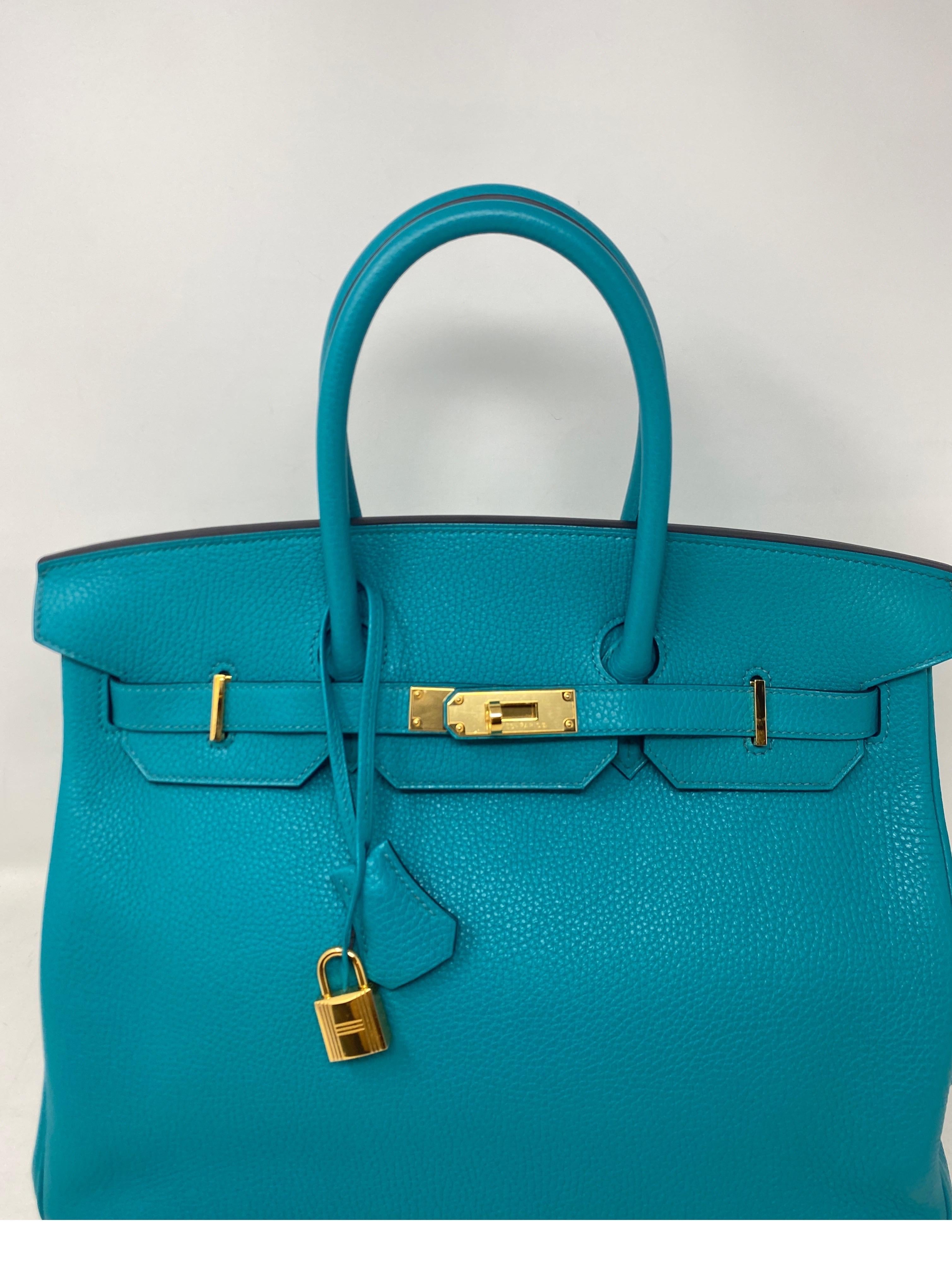 Hermes Blue Paon Birkin 35 Bag  1