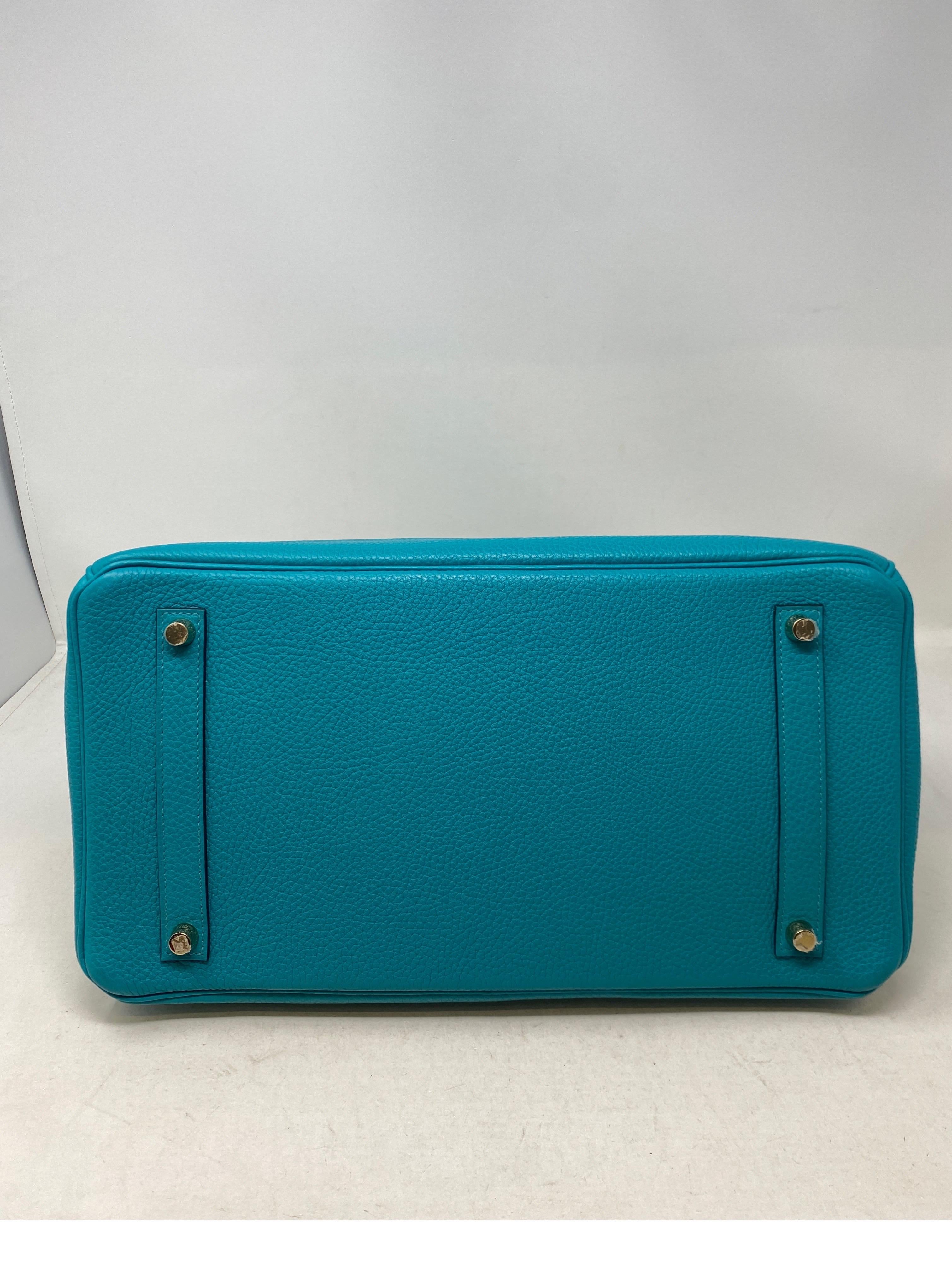 Hermes Blue Paon Birkin 35 Bag 2