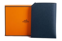 Hermes Blue Paon Epsom Passport Holder BNIB