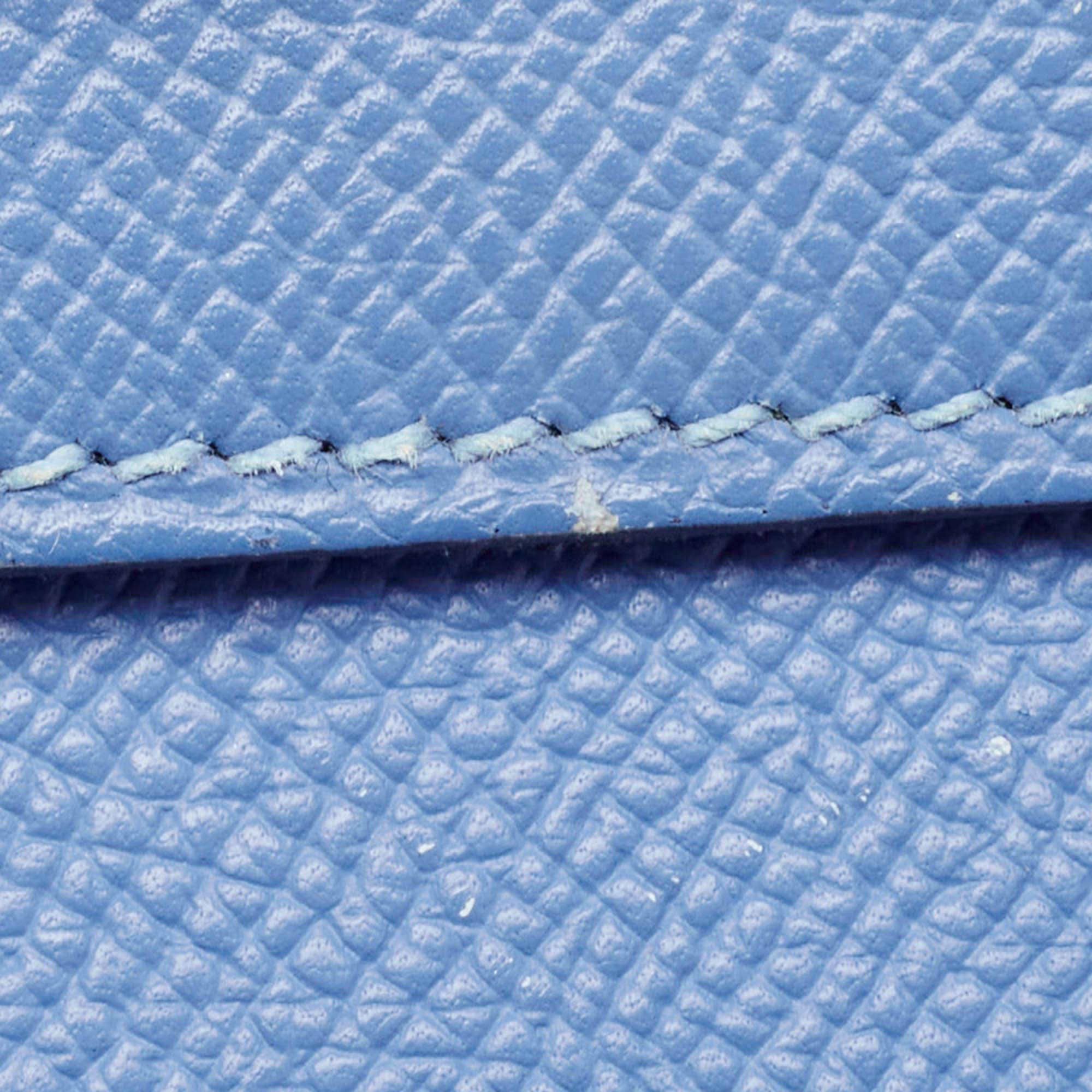 Hermes Blue Paradis Epsom Leather Palladium Hardware Kelly Sellier 35 Bag 3