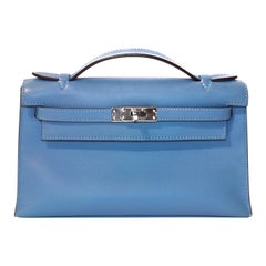 Hermès Blau Paradies Swift Kelly Pochette