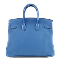 Hermès Blue Paradise Swift Leather 25 cm Birkin Bag