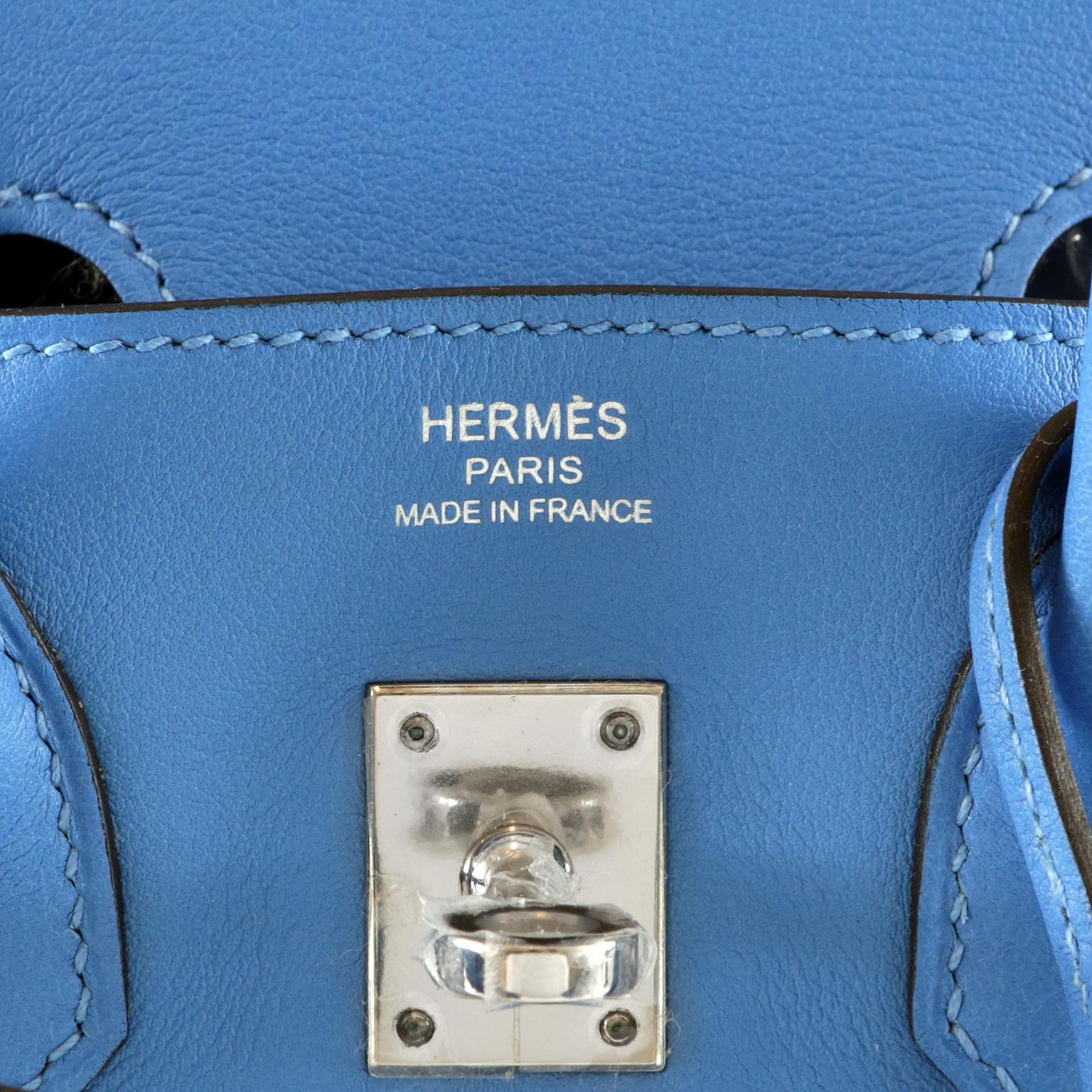 Hermès Blue Paradise Swift Leather 25 cm Birkin Bag 1