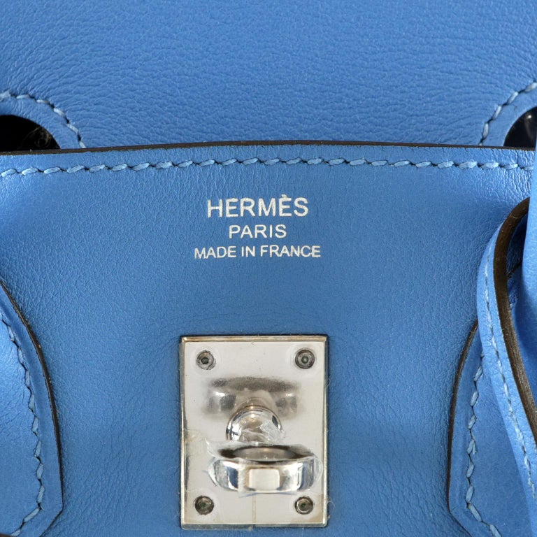 Hermès Blue Swift Birkin 25 25cm 