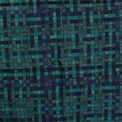 HERMES blue & petrol silk BOLDUC AU CARRE 90 Twill Scarf
