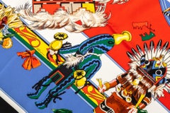 Hermès Blue Pointe Kachinas Scarf New In Box