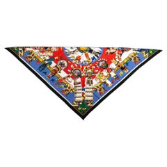 Hermès Blue Pointe Kachinas Scarf New In Box