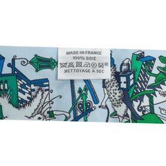Hermes Blue Printed Silk Twilly