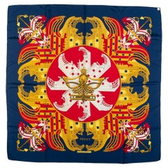 Hermès Blue Proues Silk Scarf