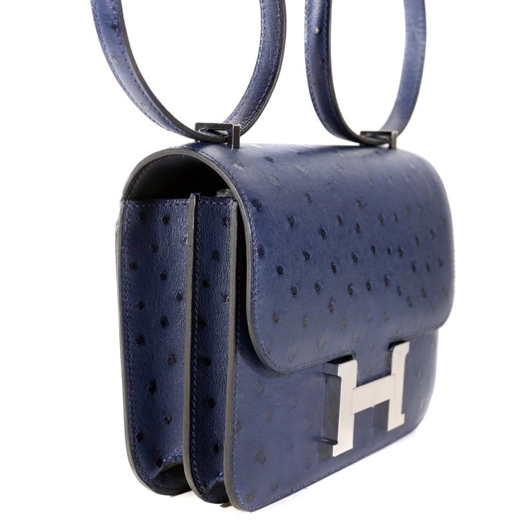 Hermes Rouge Vif Ostrich Constance Mini 18/19 Handbag - MAISON de LUXE