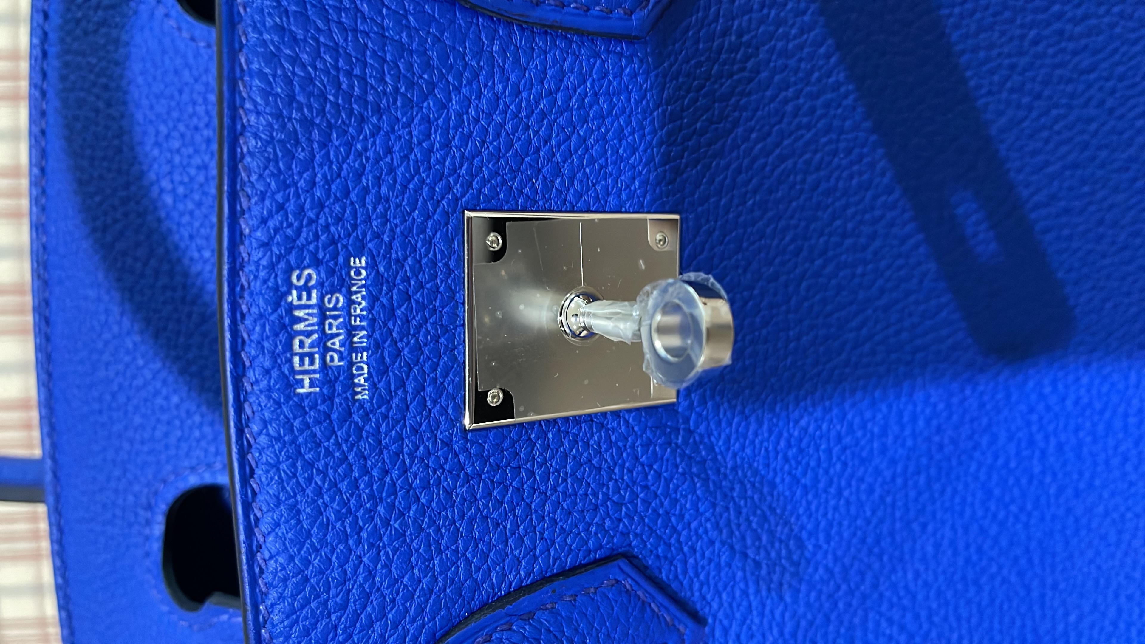 Women's or Men's Hermes Blue Royal Birkin 30cm Togo Palladium Hardware U 2022