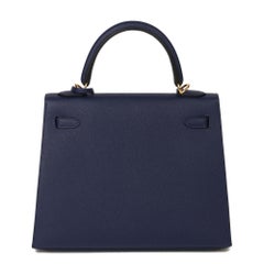 Hermès Blue Saphir Epsom Leather Kelly 25cm Sellier