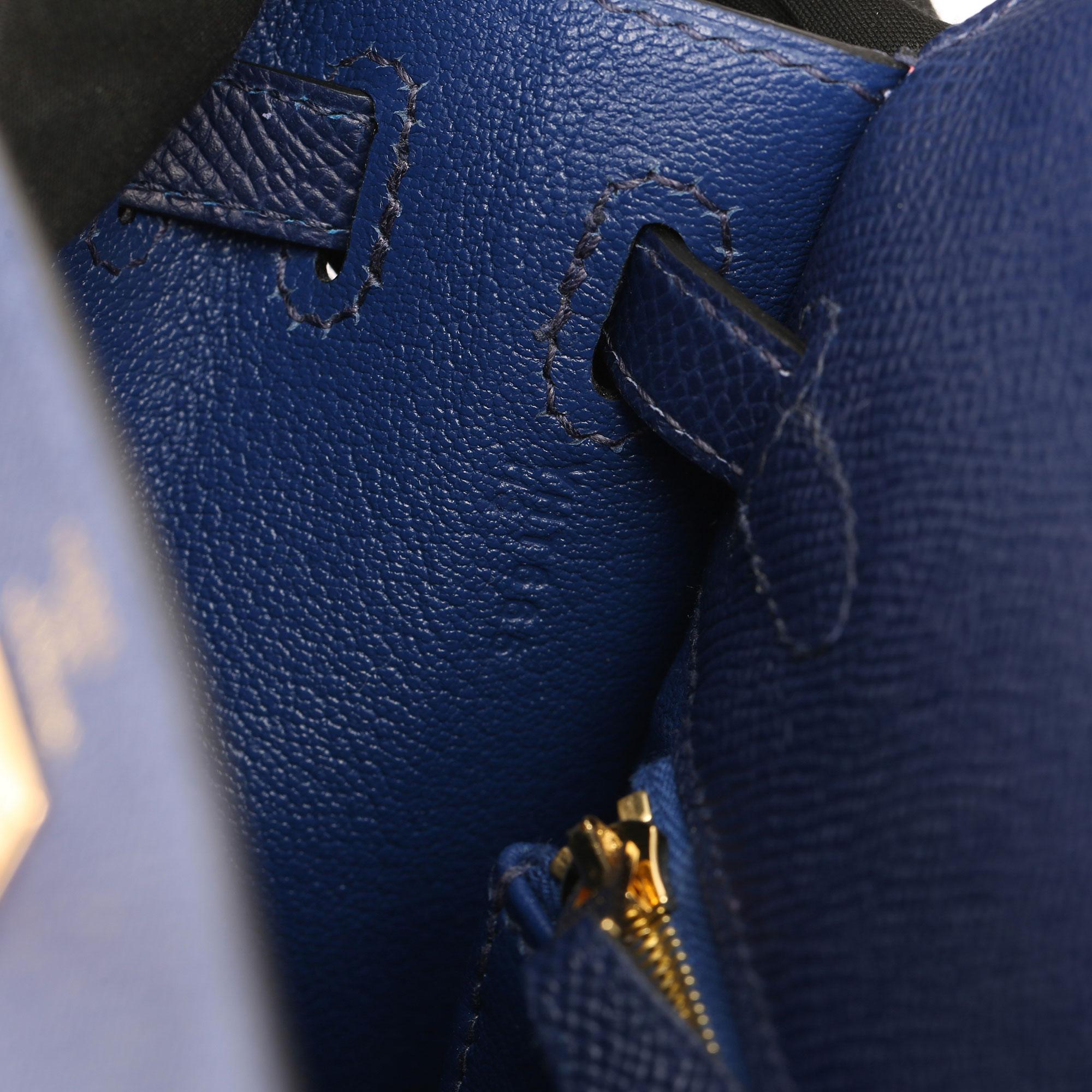 Women's Hermès Blue Saphir Epsom Leather Kelly 25cm Sellier
