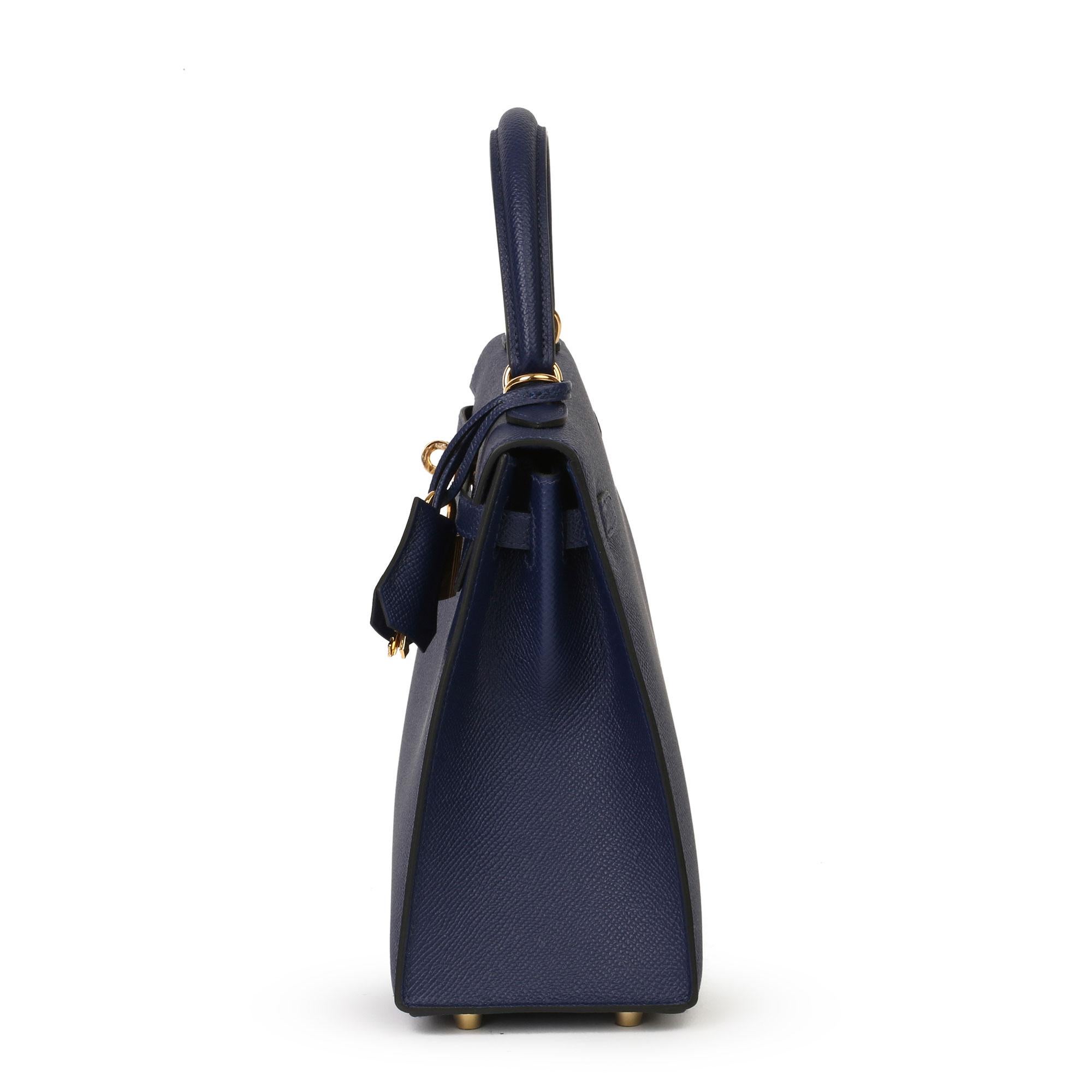 Hermès Blue Saphir Epsom Leather Kelly 25cm Sellier 3