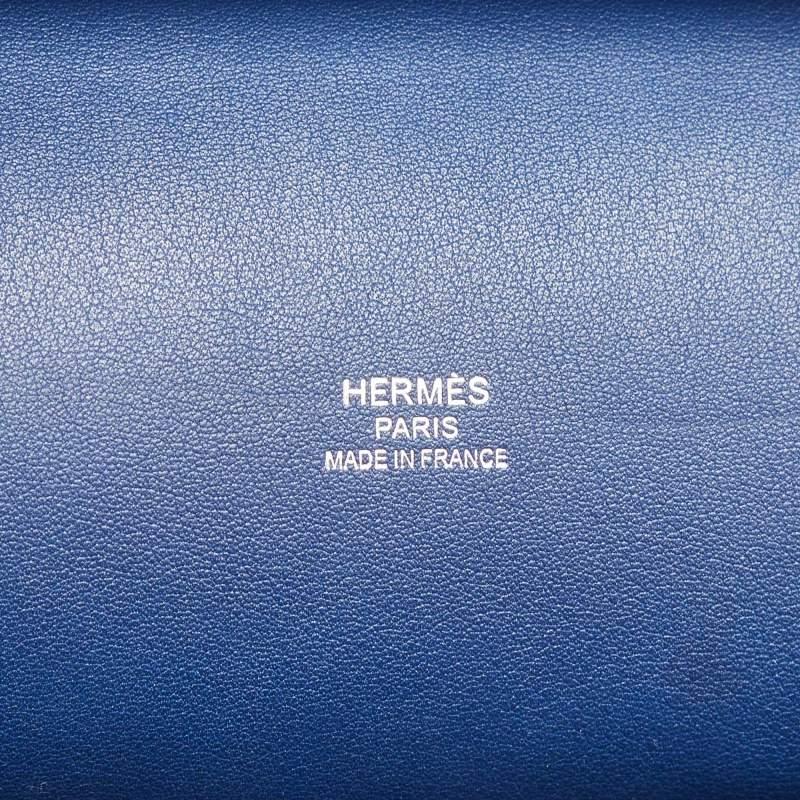 Hermes Blue Saphir Swift Leather Palladium Finish Jypsiere 28 Bag 8