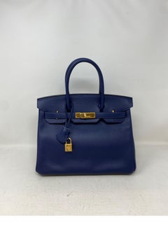 Hermes Blue Sapphire Birkin 30 Bag