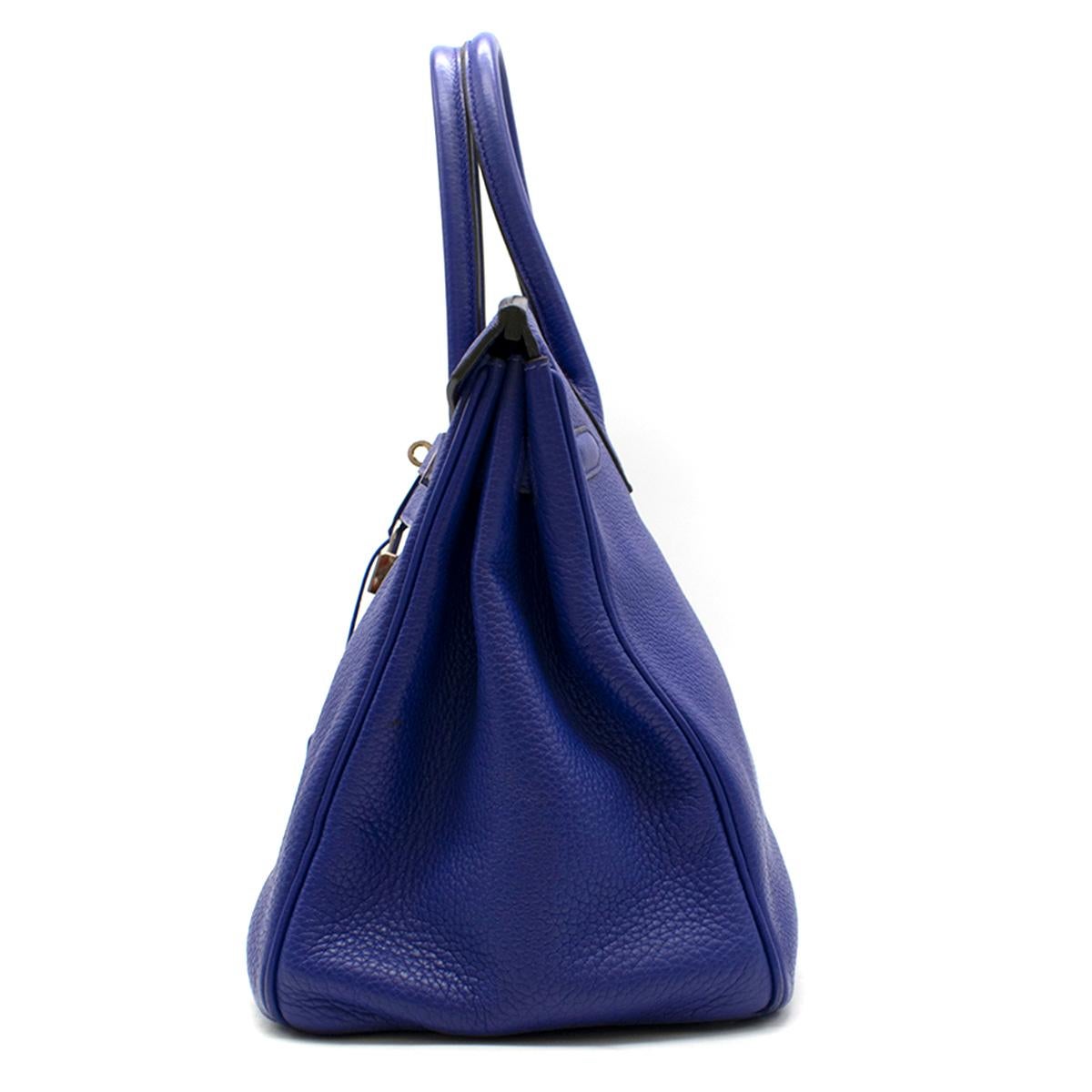 Women's Hermes Blue Sapphire Togo leather Birkin 35cm
