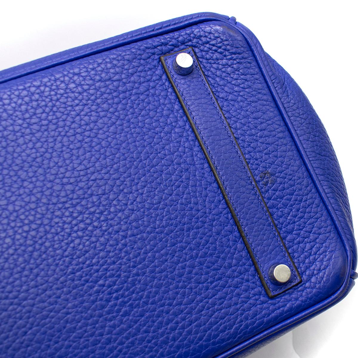 Hermes Blue Sapphire Togo leather Birkin 35cm 2