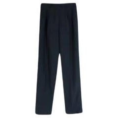 Hermes Blue Silk Cigarette Trousers