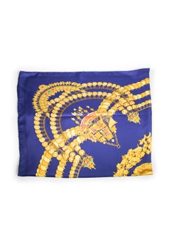 Hermès Blue Silk Kosmima Carre 90 Scarf