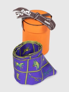 Hermès Blue Silk Twilly 86 Scarf