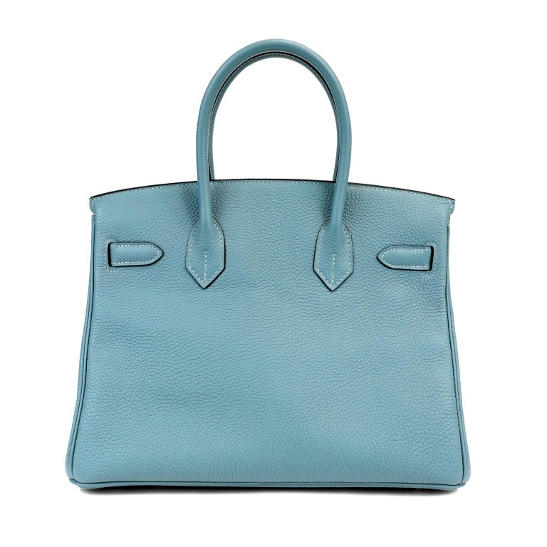 Hermès Blue Sky Togo 30 cm Birkin Bag For Sale at 1stDibs