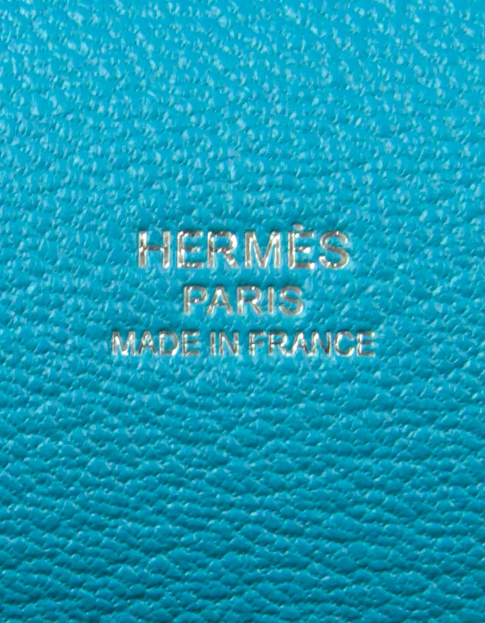 Hermes Blue Taurillon Clemence Leather Jypsiere 28 Messenger Bag 3