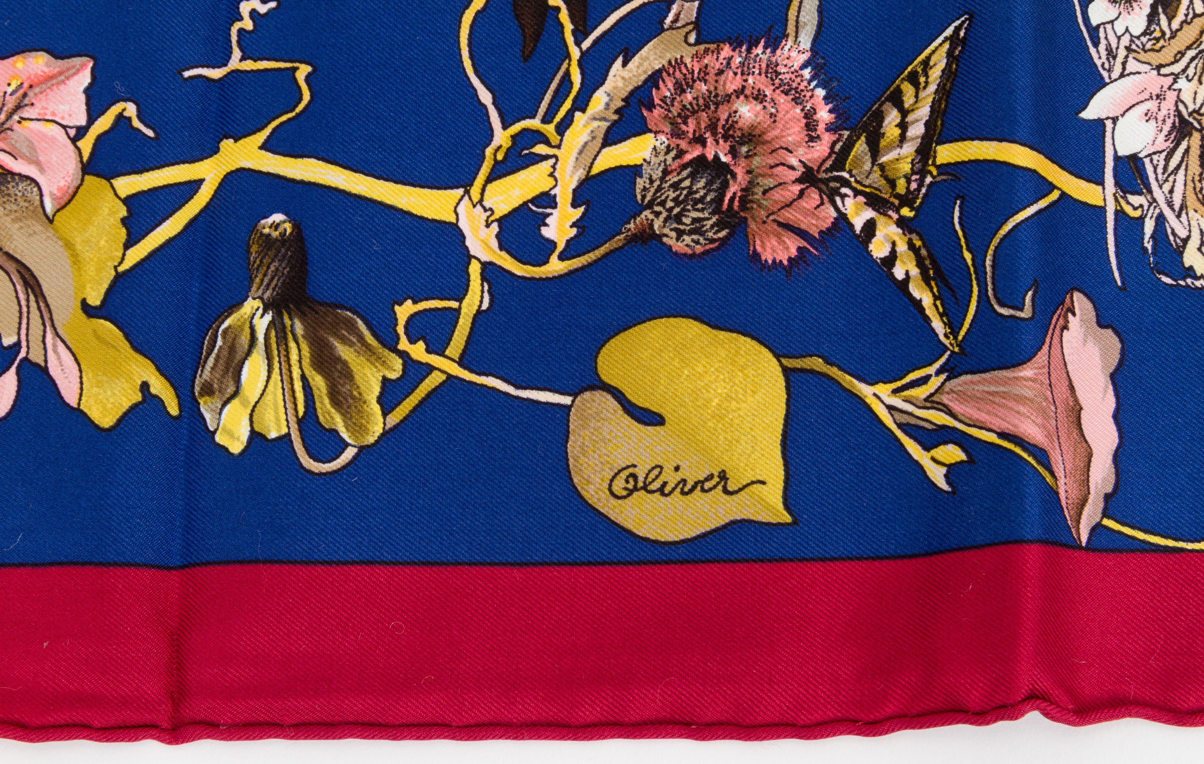 Hermès Blue Texas Wildlife Silk Scarf In Excellent Condition In West Hollywood, CA