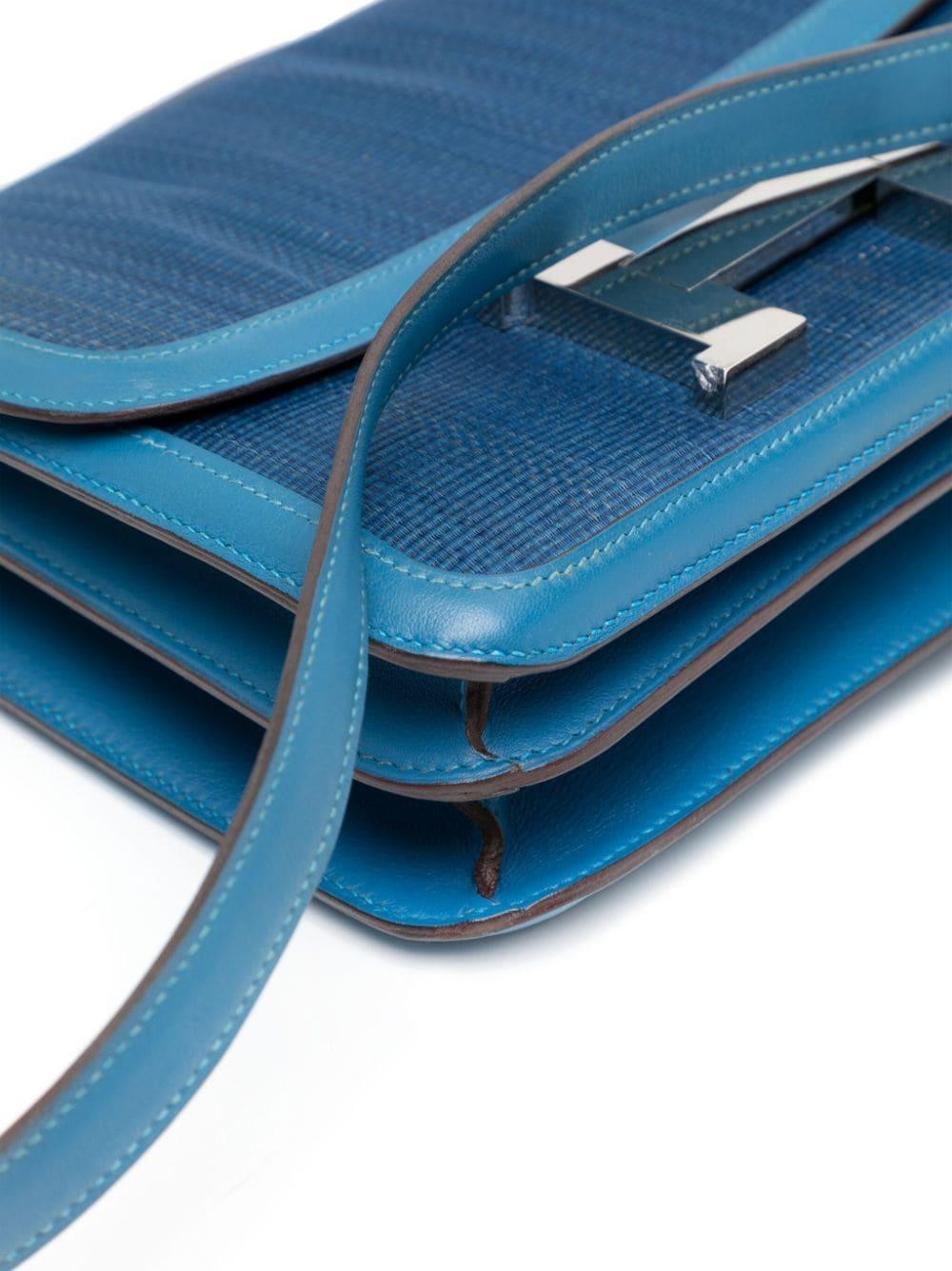 Women's or Men's Hermès Blue Thalassa Crinoline and Blue Mykonos Limited Edition Constance 23 Bag