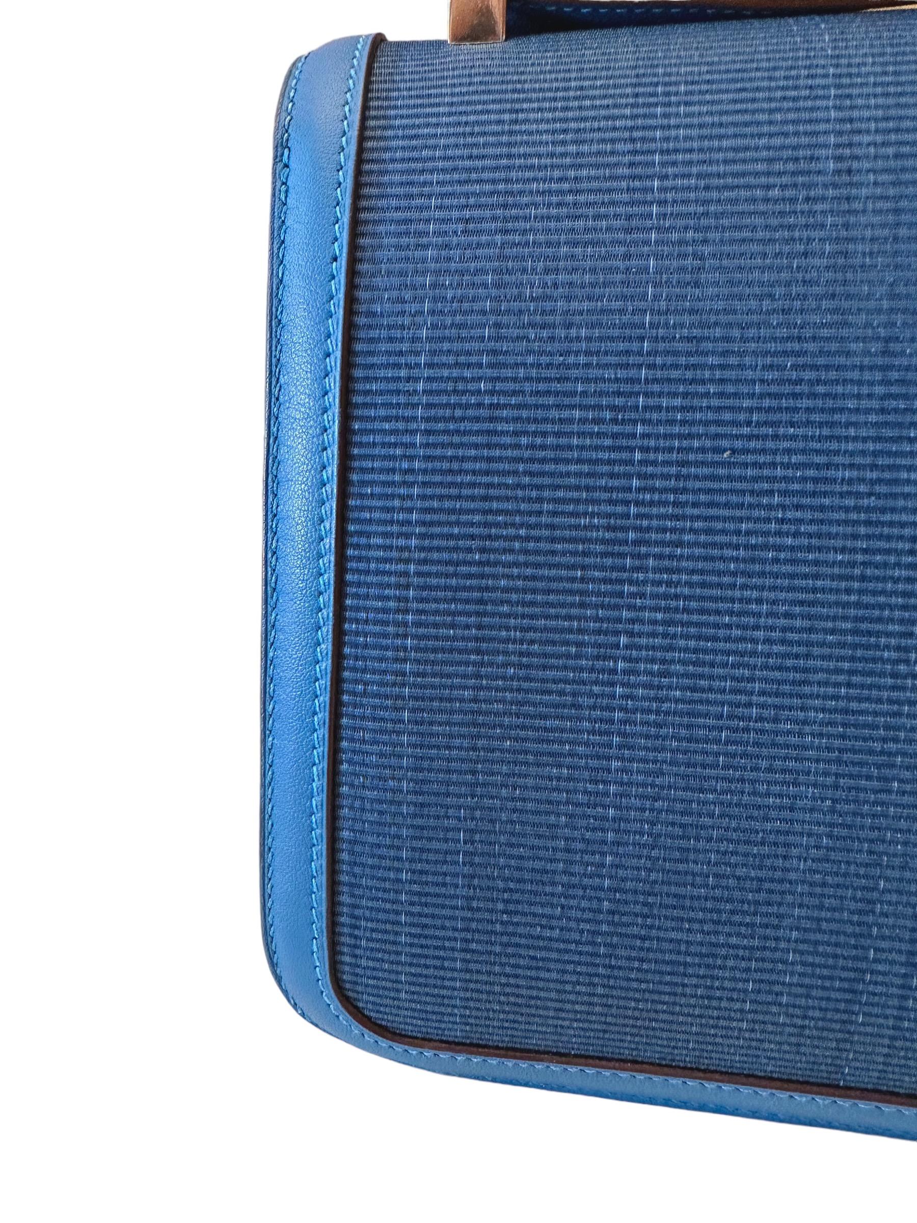 Hermès Blue Thalassa Crinoline and Blue Mykonos Limited Edition Constance 23 Bag 2