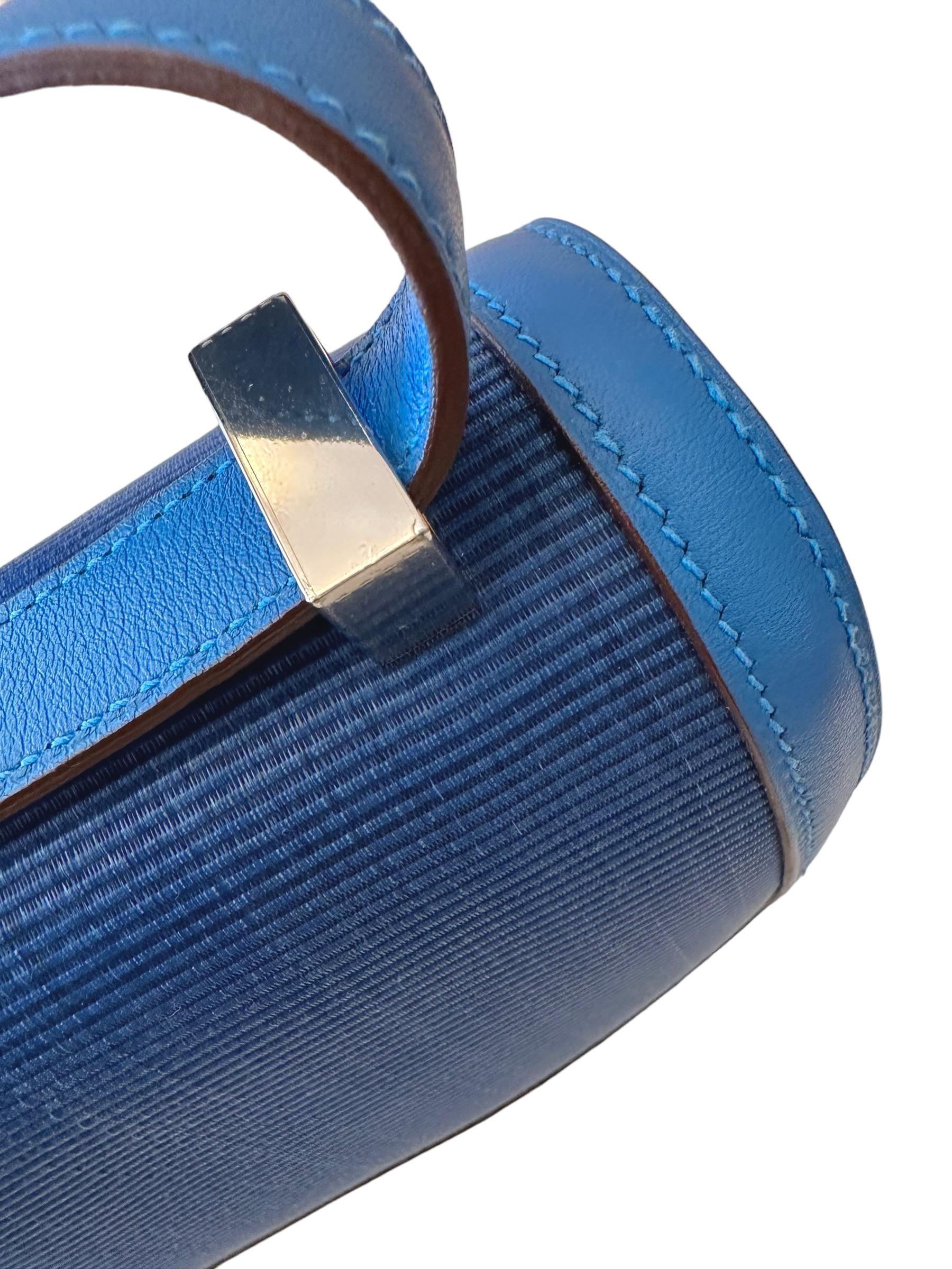 Hermès Blue Thalassa Crinoline and Blue Mykonos Limited Edition Constance 23 Bag 3
