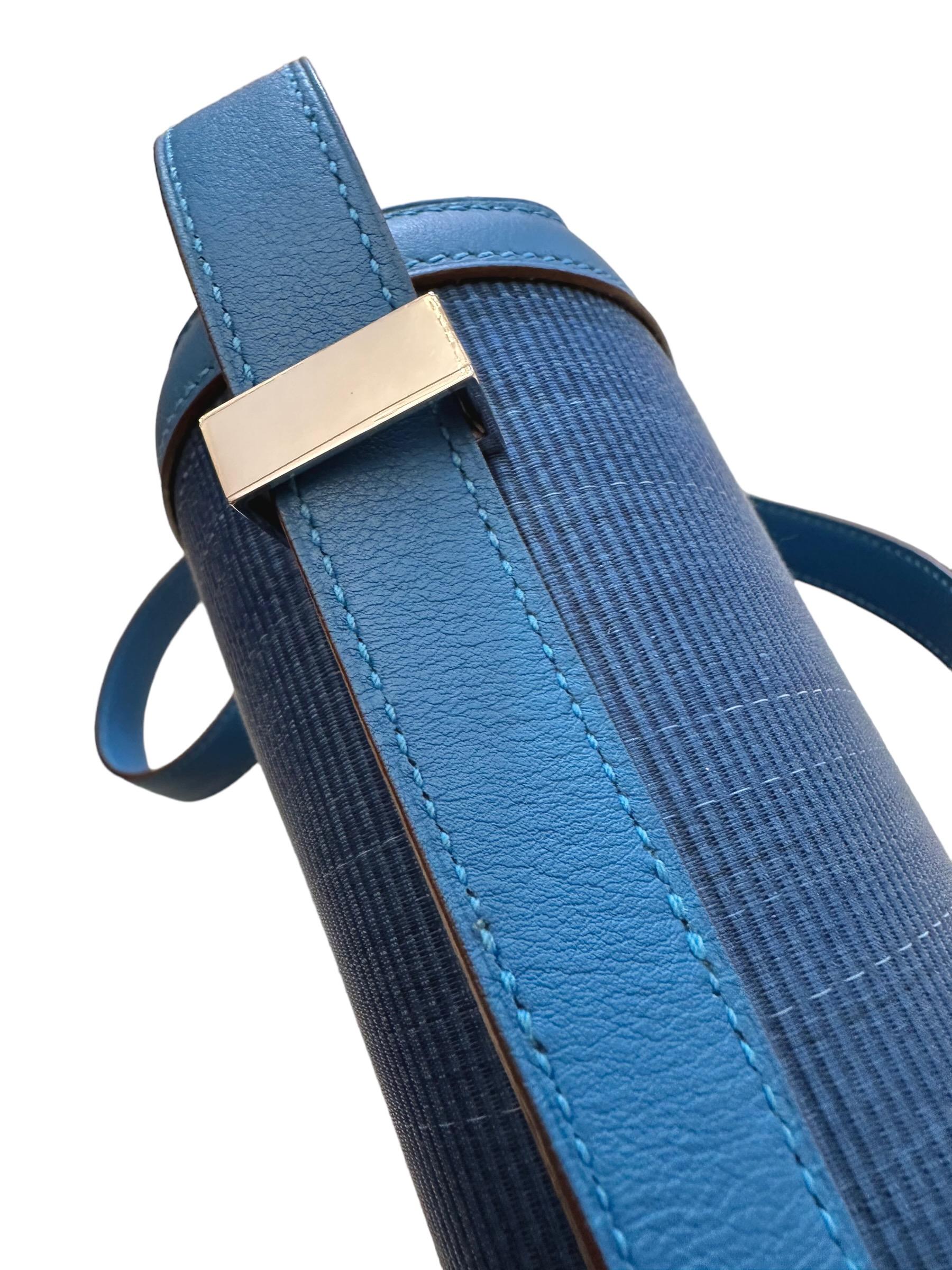 Hermès Blue Thalassa Crinoline and Blue Mykonos Limited Edition Constance 23 Bag 5