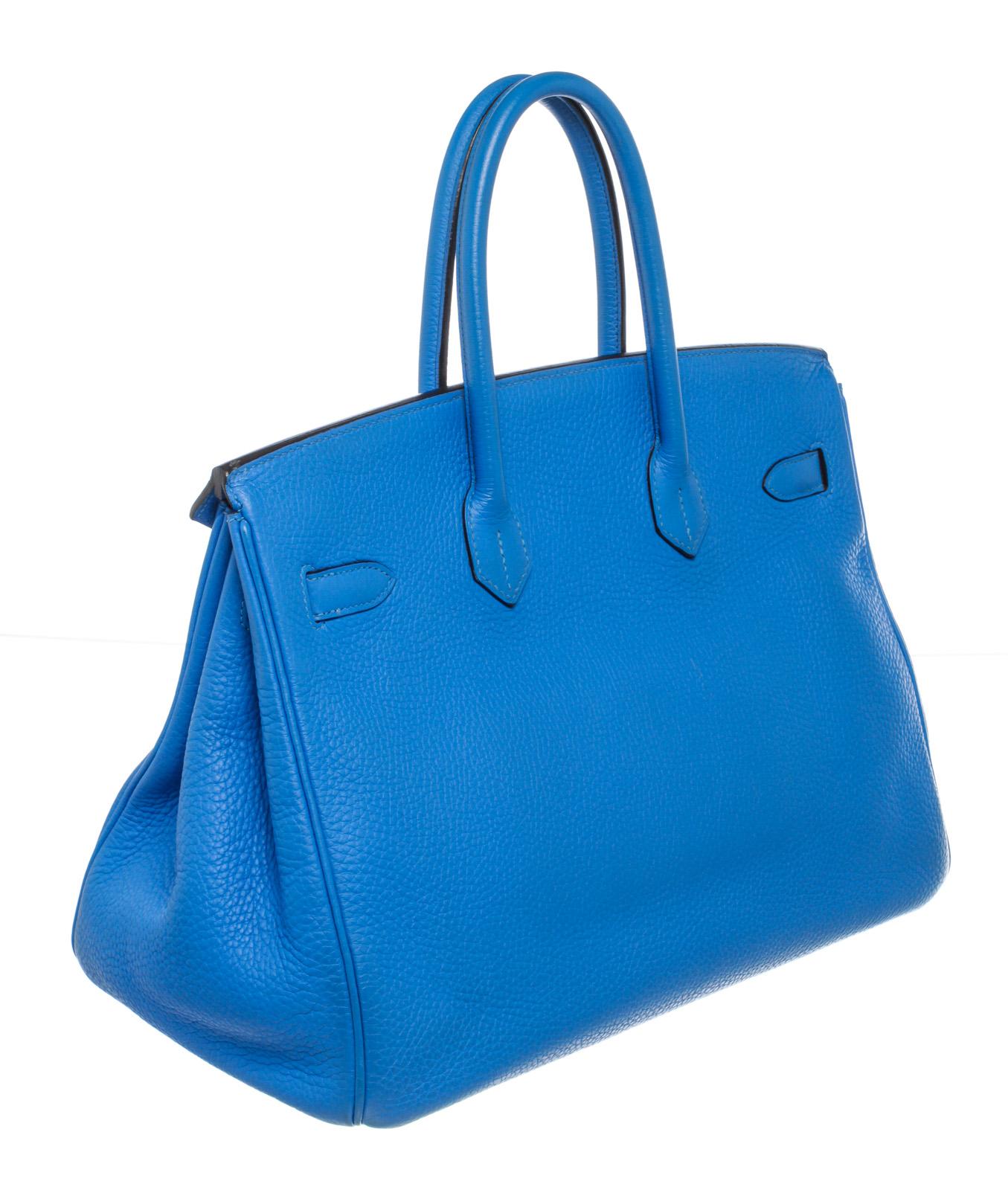 Hermes Blue Toge Leather Birkin 35cm Shoulder Bag 1