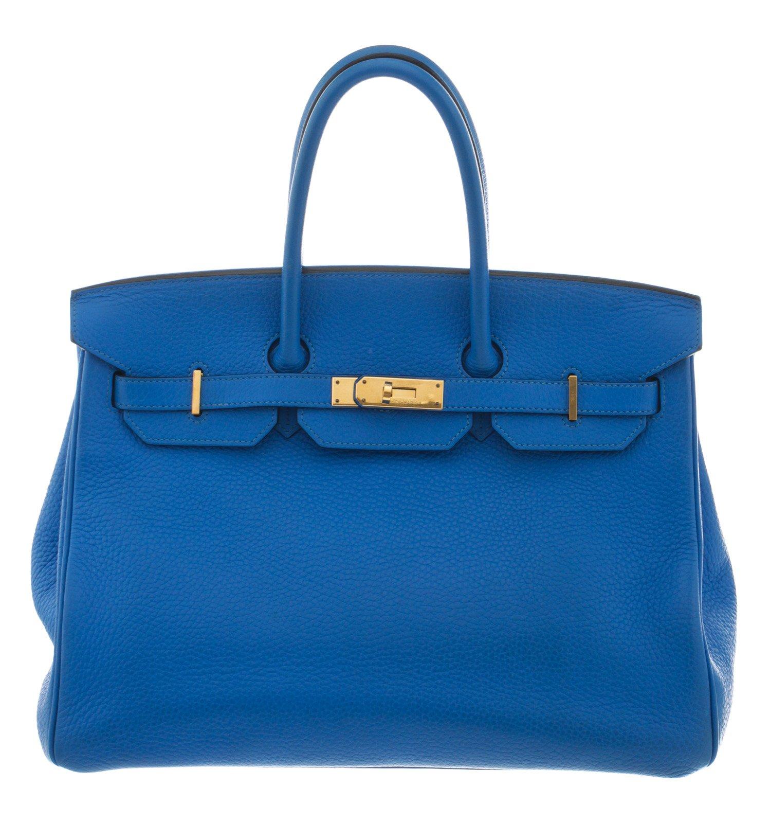 Hermes Blue Toge Leather Birkin 35cm Shoulder Bag 3