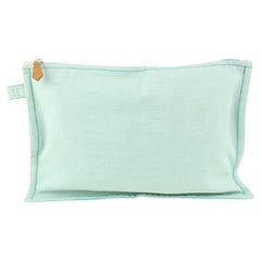 Hermès Blue Toiletry Pouch Cosmetic Clutch 922her83