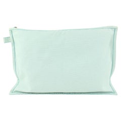 Hermès Blue Toiletry Pouch GM Cosmetic Clutch 922her84
